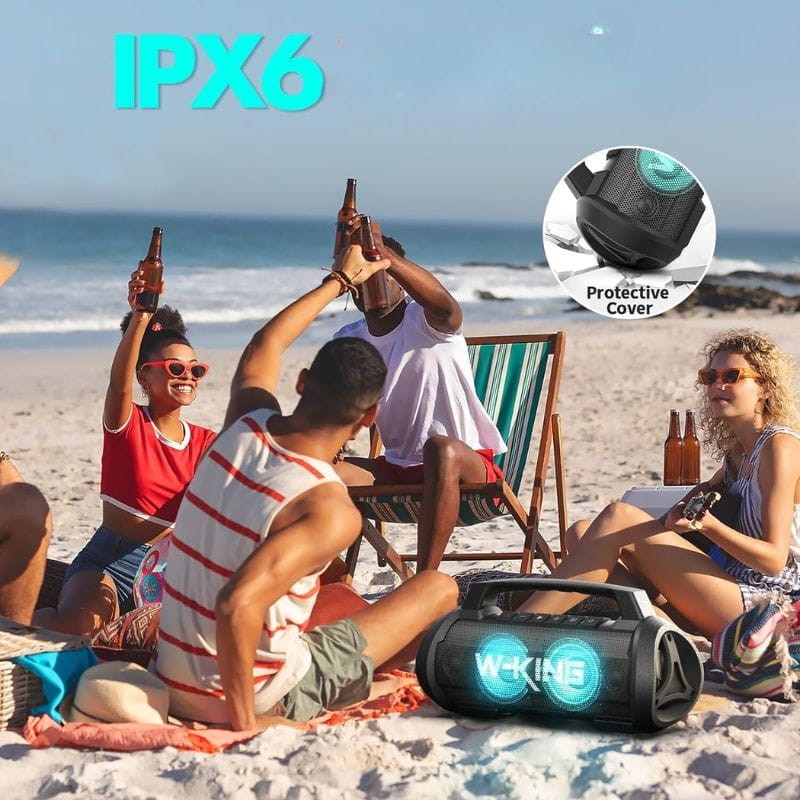W-KING D10 70W preto - Coluna Bluetooth