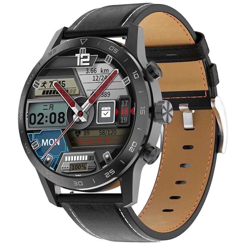 IWO KK70 Pulseira de Couro - Smartwatch - Relógio inteligente