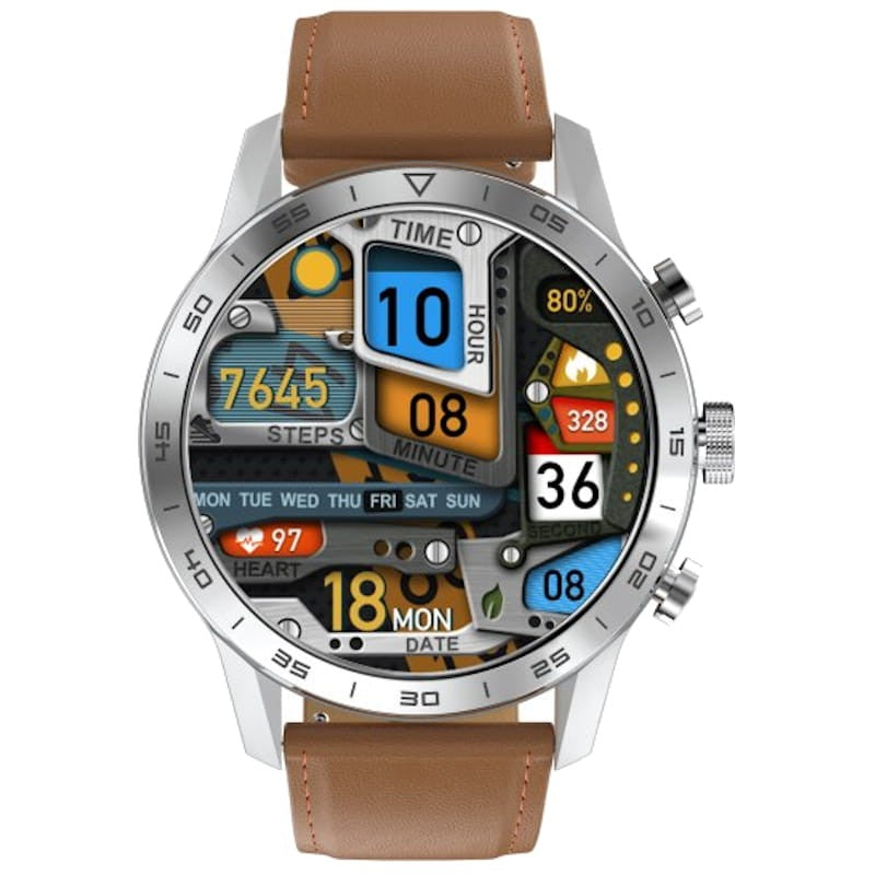 IWO KK70 Pulseira de Couro - Smartwatch - Relógio inteligente