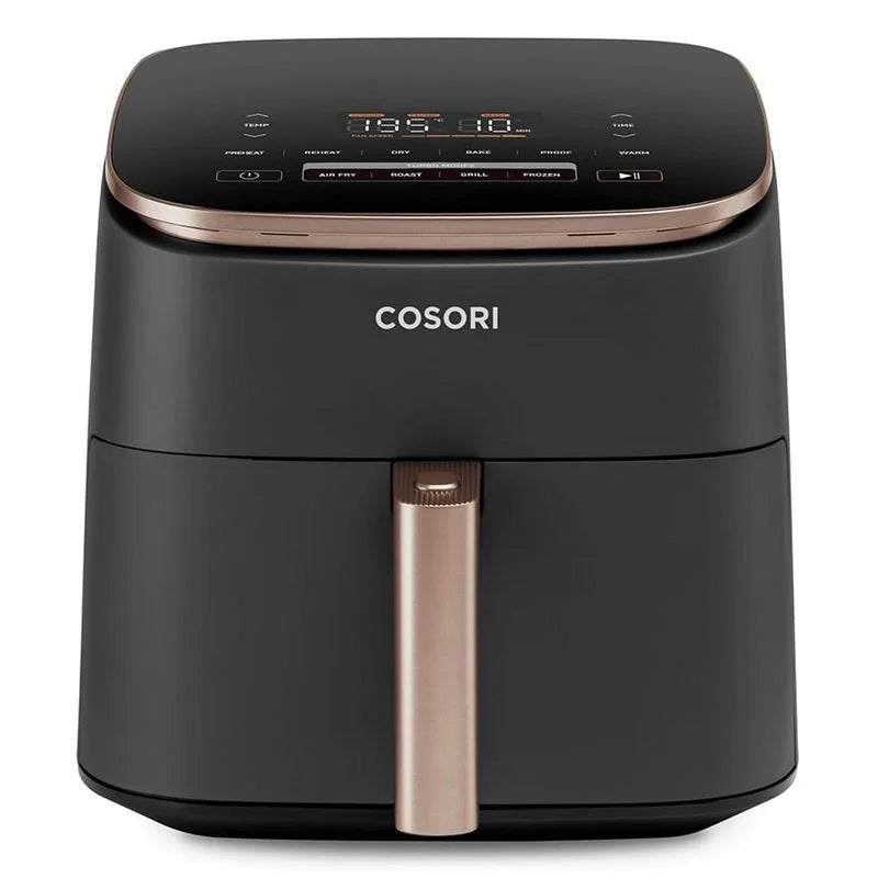 COSORI Frigideira de ar Turbo Blaze™ 6 L, Air Fryer 46% mais rápida com motor DC, fritadeira sem óleo 9 em 1, com 117 receitas de chef, adequada para máquina de lavar louça, fritar, assar, desidratar