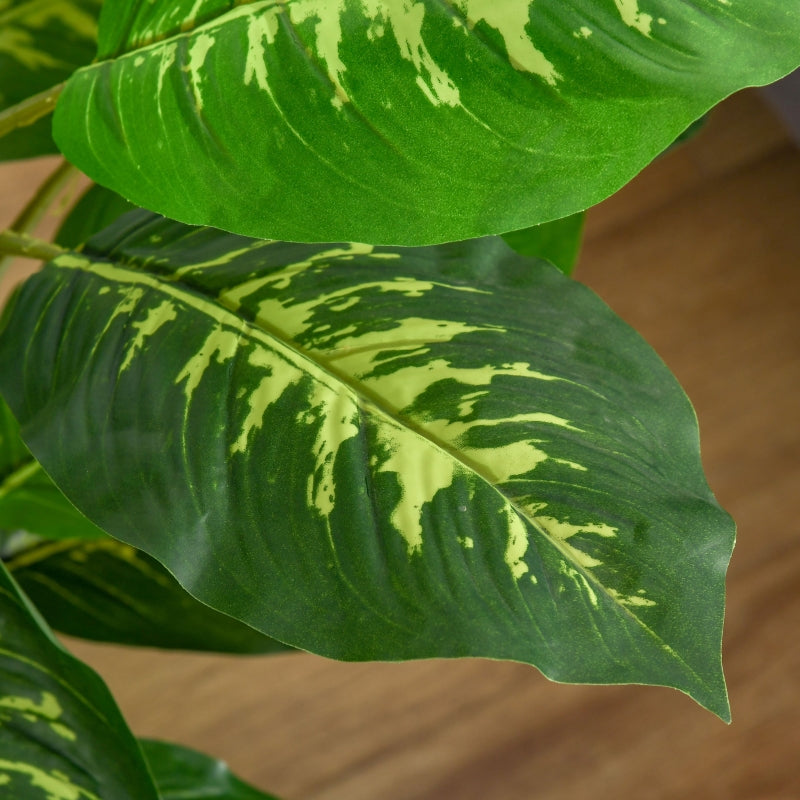 HOMCOM Planta Artificial Aglaonema Planta Sintética de 95cm