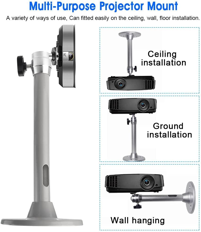 Mini suporte de projetor de parede de teto, suporte de parede para projetor universal multifuncional suporte de projetor de parede para mini projetor (215 x 88 mm)