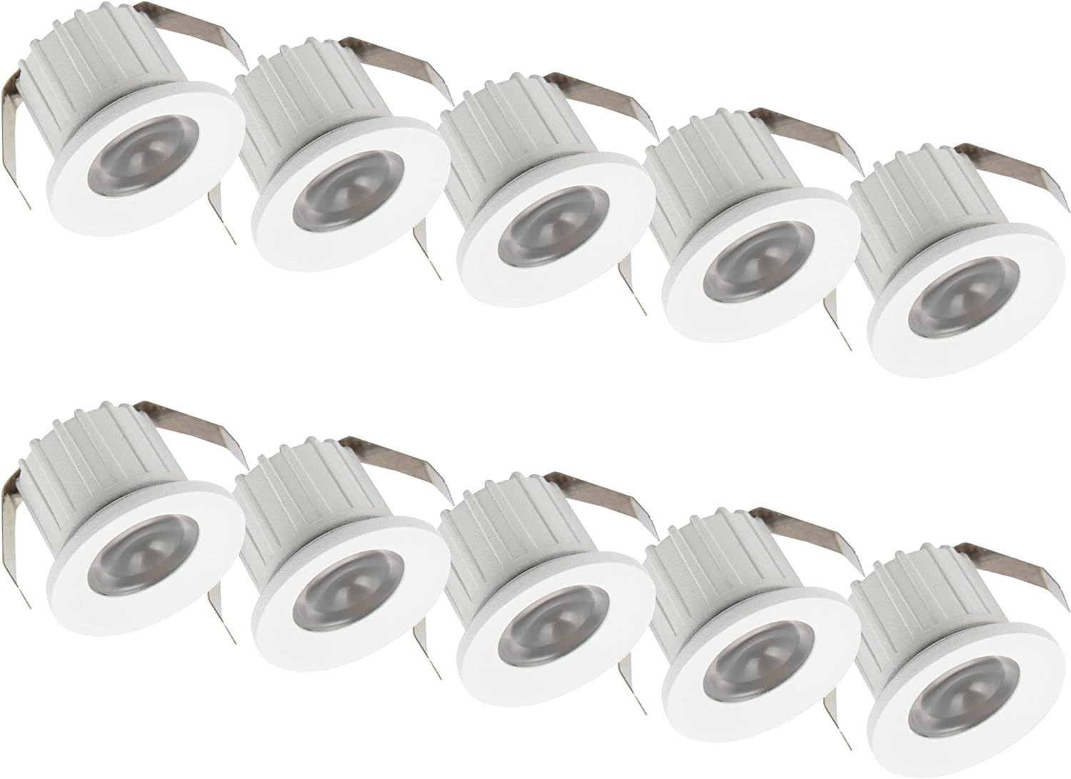 10 FOCOS MINI FOCO LED 3W, Dimmable, 300 lúmen, luz neutra 4000K, Spot de encastrar redondo, 220 V/240 V, Ø 35 x 25 mm