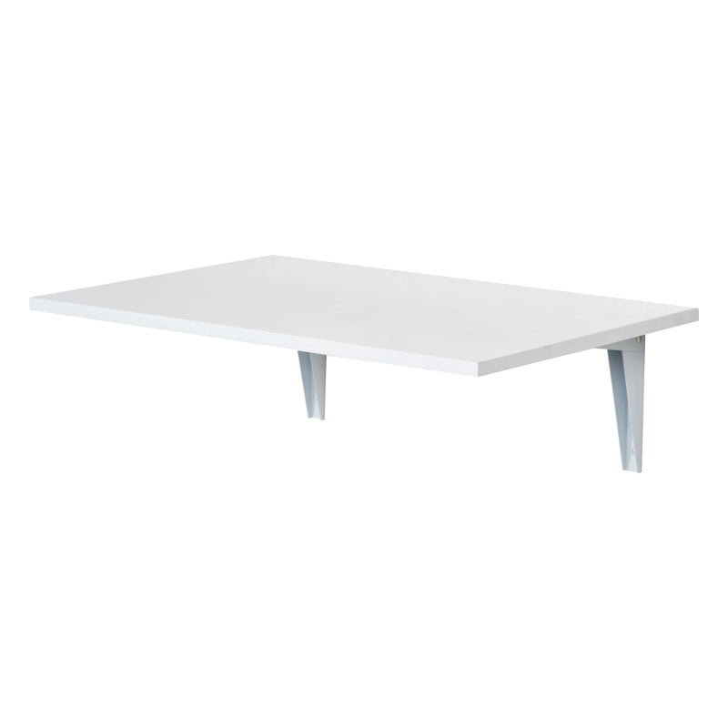 HOMCOM Mesa Dobrável de Parede Mesa Auxiliar Suspensa para Cozinha Sala de Jantar 60x40x20cm Branco