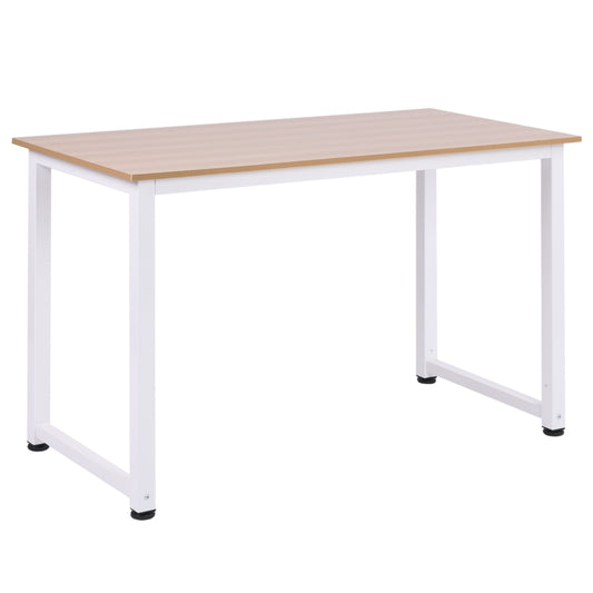 HOMCOM Mesa de computador para casa o oficina  com os pés ajustáveis mobiliário de escritório simples 120x60x76cm carga 100 kg armação de metal