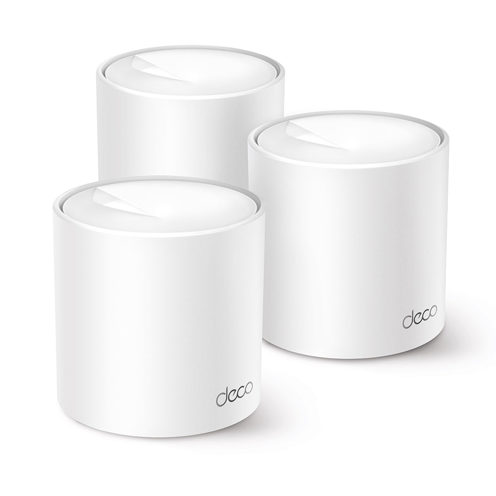 TP-Link Deco X1500 (3-Pack) Sistema Wi-Fi 6 AI Mesh, AX1500 de banda dupla 2,4 GHz/5 GHz, cobertura até 600 m2