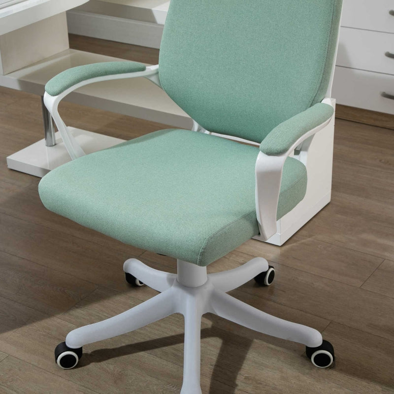 Vinsetto Cadeira de Escritório Ergonómica Giratória e com Altura Ajustável e Suporte Lombar 62x69x92-100 cm Verde