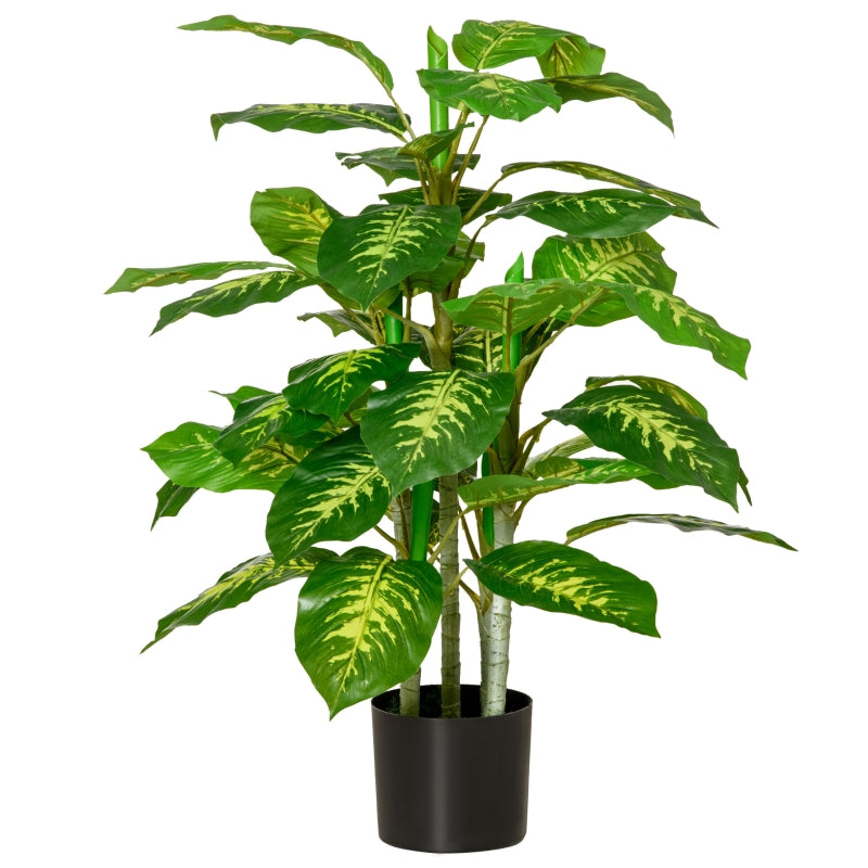 HOMCOM Planta Artificial Aglaonema Planta Sintética de 95cm