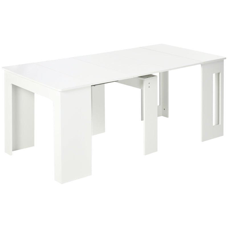 HOMCOM Mesa de Jantar Extensível para 4-6 Pessoas 180x85x75cm Branco