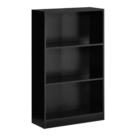 HOMCOM Estante para Livros com 3 Compartimentos de Armazenamento Livros Plantas para Sala de Estar Estúdio Dormitório 62,2x24x102,4cm Preto