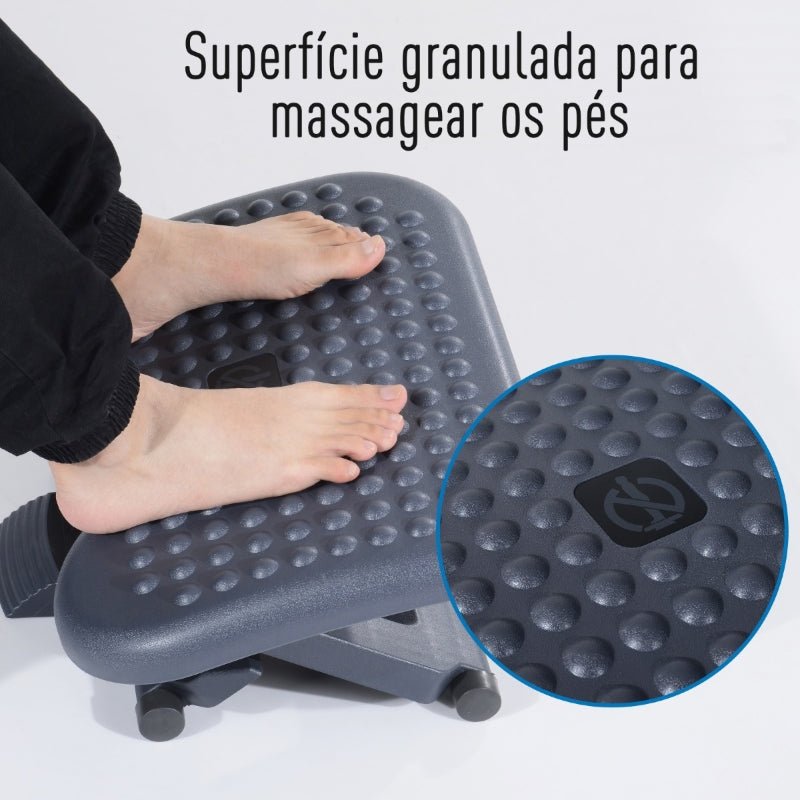 HOMCOM Apoio para os pés para escritório Altura ajustável a 3 níveis Cor Preto 46 x 35 cm