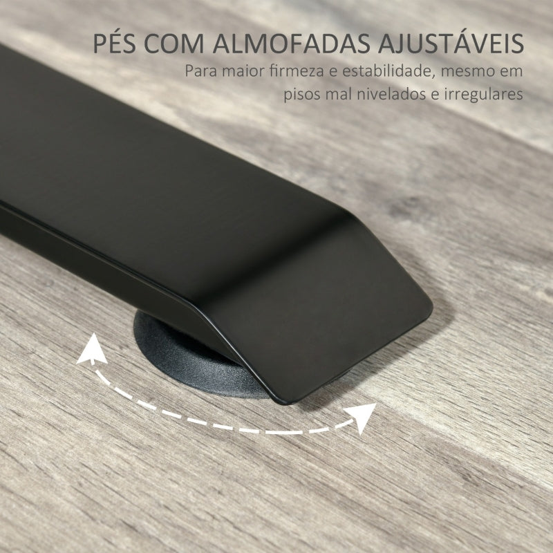 Vinsetto Secretária elétrica de pé Mesa ajustável em altura para escritório com 4 teclas de memória automática inteligente 120x60x72-116 cm moldura Preto