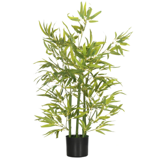 HOMCOM Planta Artificial de Bambu com 504 Folhas Realistas