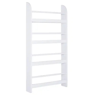 HOMCOM Estante de Parede para Livros com 4 Prateleiras Estante de Livros para Escritório Dormitório Entrada Carga Máxima 30 kg 56x12x113 cm Branco