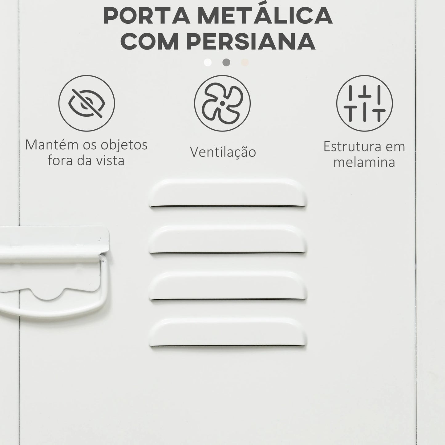 Vinsetto Bloco de Gavetas de Escritório Móvel Arquivador com Rodas Prateleira Ajustável e Porta de Metal 38x38,5x55,5 cm Branco