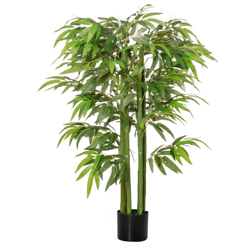 HOMCOM Bambú Artificial 140cm com Vaso Planta Artificial