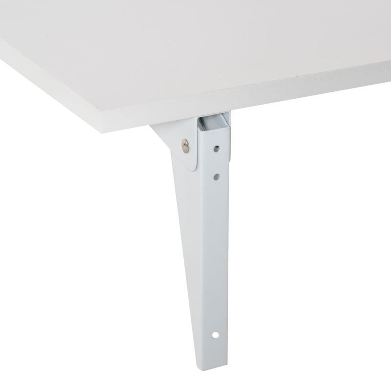 HOMCOM Mesa Dobrável de Parede Mesa Auxiliar Suspensa para Cozinha Sala de Jantar 60x40x20cm Branco