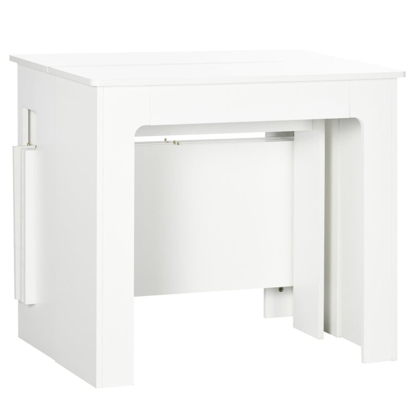 HOMCOM Mesa de Jantar Extensível para 4-6 Pessoas 180x85x75cm Branco