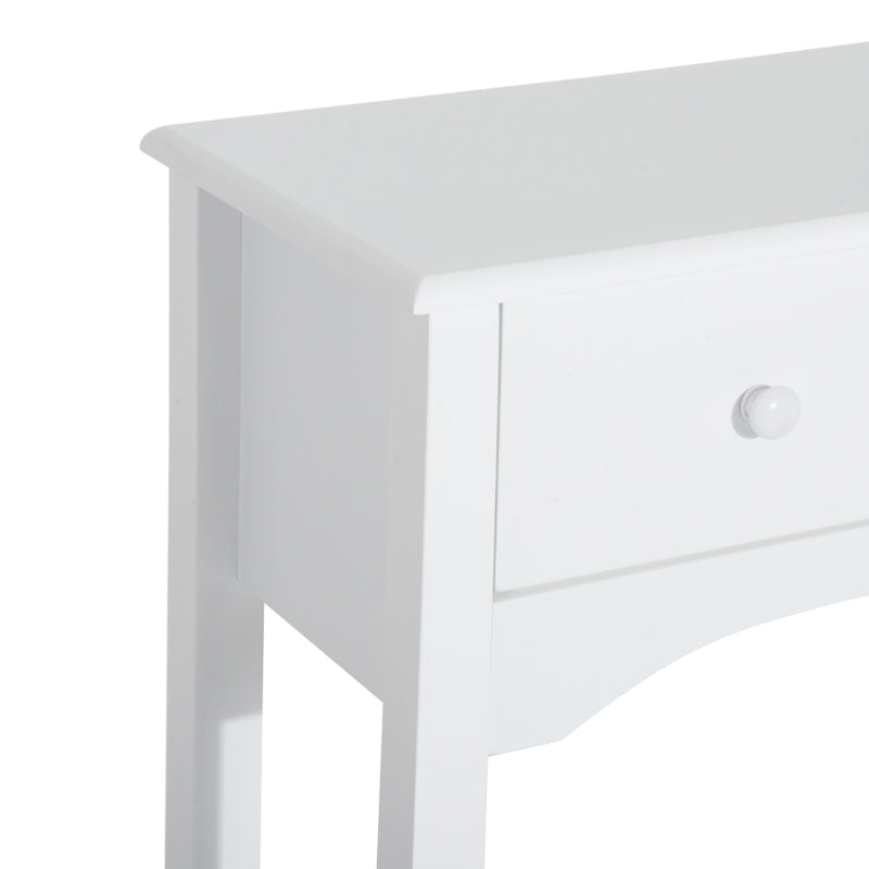 HOMCOM Mesa Consola Elegante Móvel de Entrada com 3 Gavetas 100x32x85cm Branco