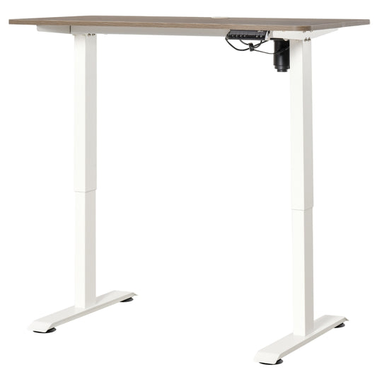 Vinsetto Secretária elétrica de pé Mesa ajustável em altura para escritório com 4 teclas de memória automática inteligente 120x60x72-116 cm moldura branca