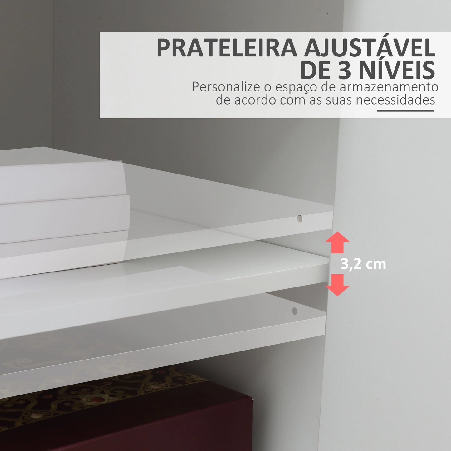 Vinsetto Armário para Impressora com Rodas e Gaveta 60x39x80cm Branco