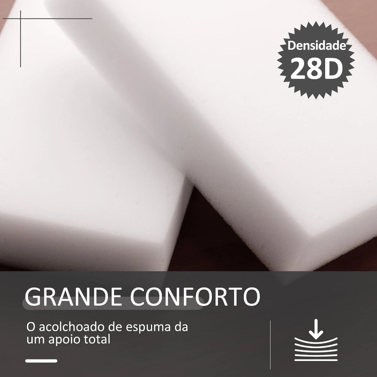 HOMCOM Apoio para os pés Otomano Giratório Banco Puff Redondo Estofado em Couro Sintético de Estilo Moderno para Dormitório Entrada Sala de Estar Ø45,5x44,5cm Branco