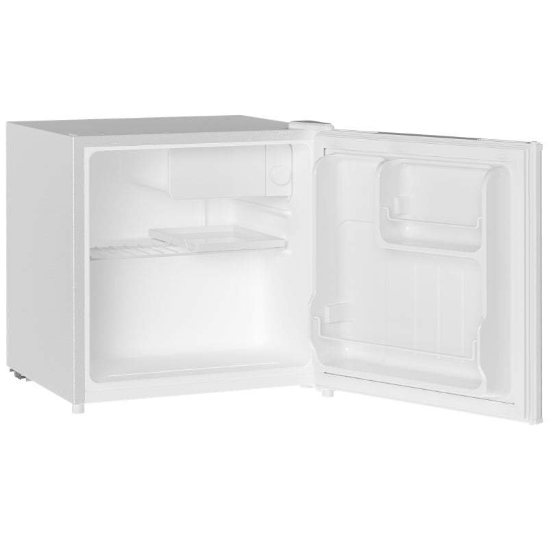 HOMCOM Mini Frigorífico Silencioso 46L Classe F com Temperatura Ajustável e Porta Reversível 48x44x49 cm Branco