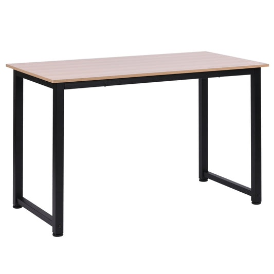 HOMCOM Mesa de computador para casa oficina Com pés ajustáveis Mobiliário de Escritório Simples 120x60x76cm 100 kg de carga Armação de metal