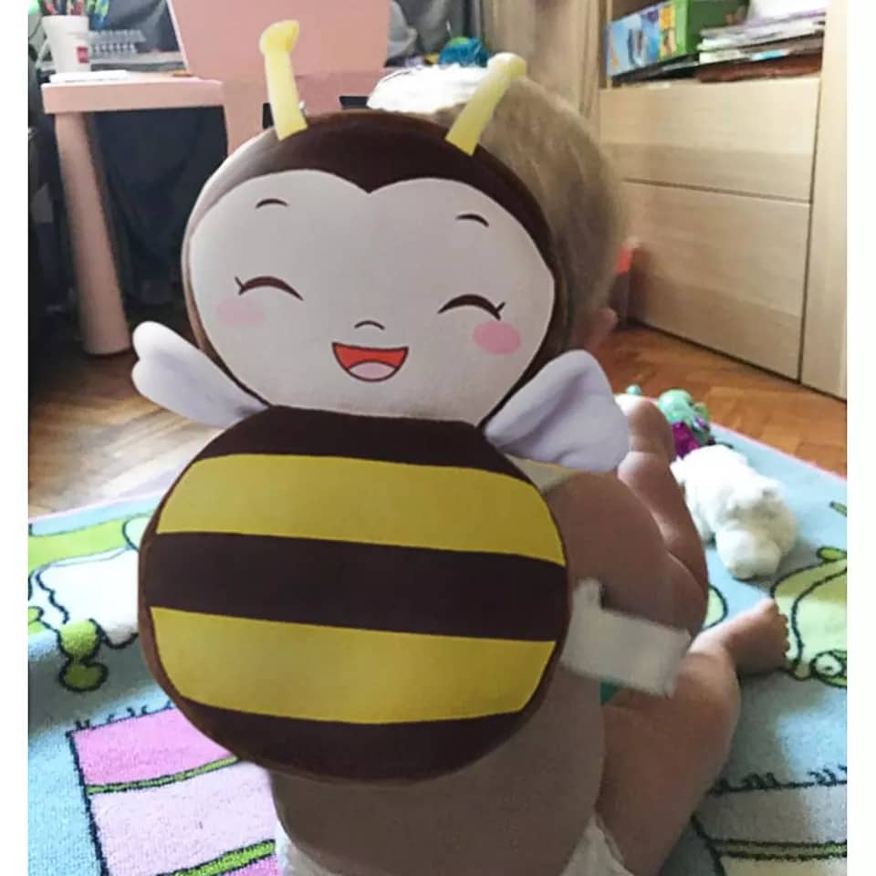 Almofada protetora para cabeça e pescoço para bebes recém-nascidos