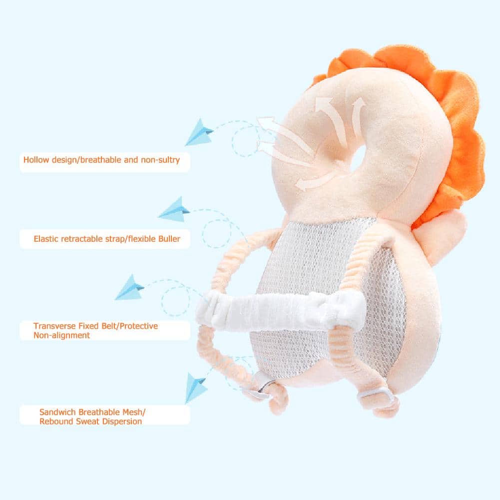 Almofada protetora para cabeça e pescoço para bebes recém-nascidos
