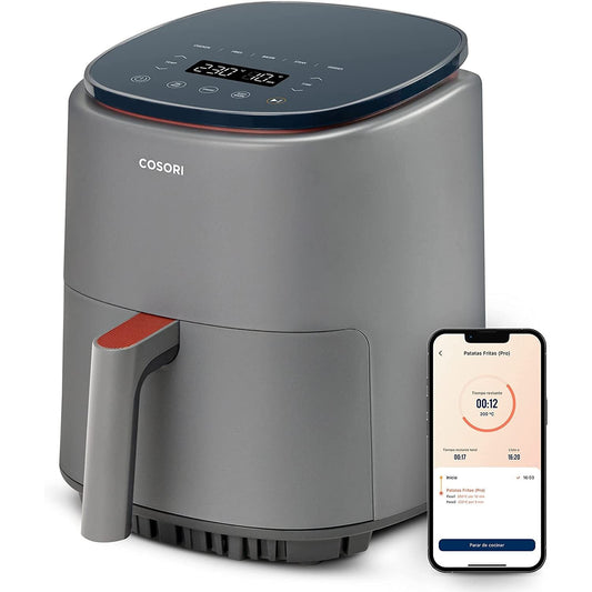 COSORI Grisly Fritadeira sem óleo inteligente, 3,8 l, 75-230 °C, 1500 W, Com app receitas, 7 programas, saudável a1 a 3 pessoas, lavável na máquina de lavar louça