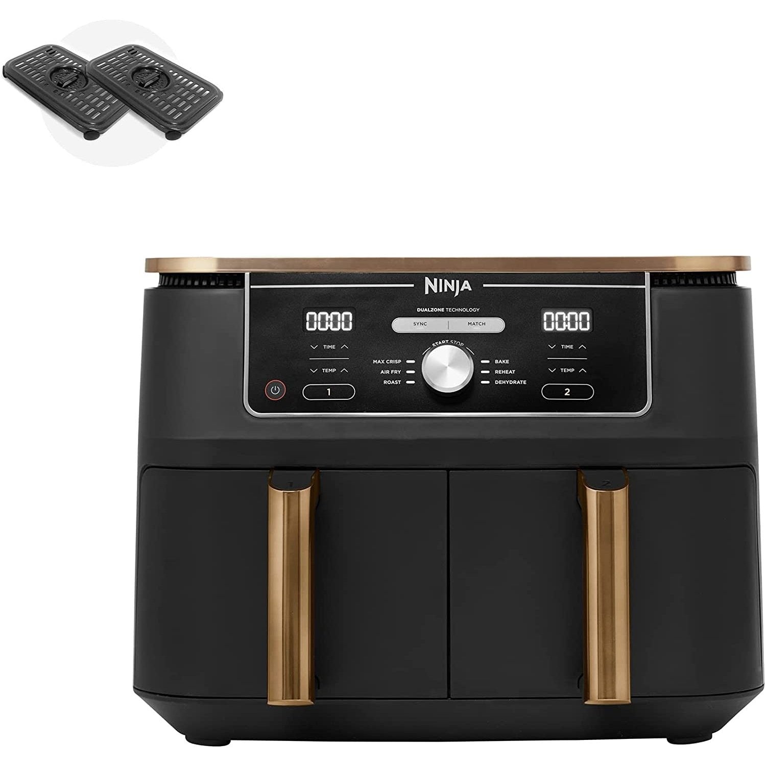 Ninja Foodi MAX Airfryer [AF400EUCP] Edição Exclusiva Cobre, 2 gavetas, 9,5 L