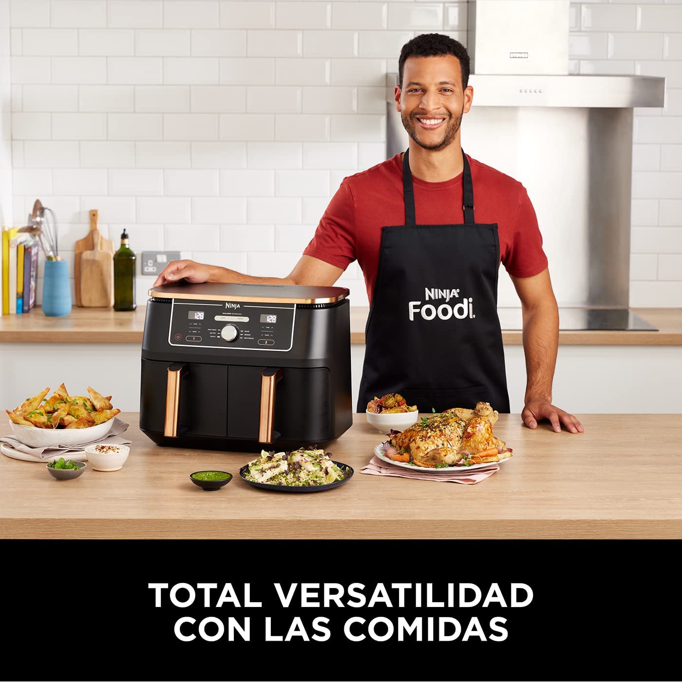 Ninja Foodi MAX Airfryer [AF400EUCP] Edição Exclusiva Cobre, 2 gavetas, 9,5 L