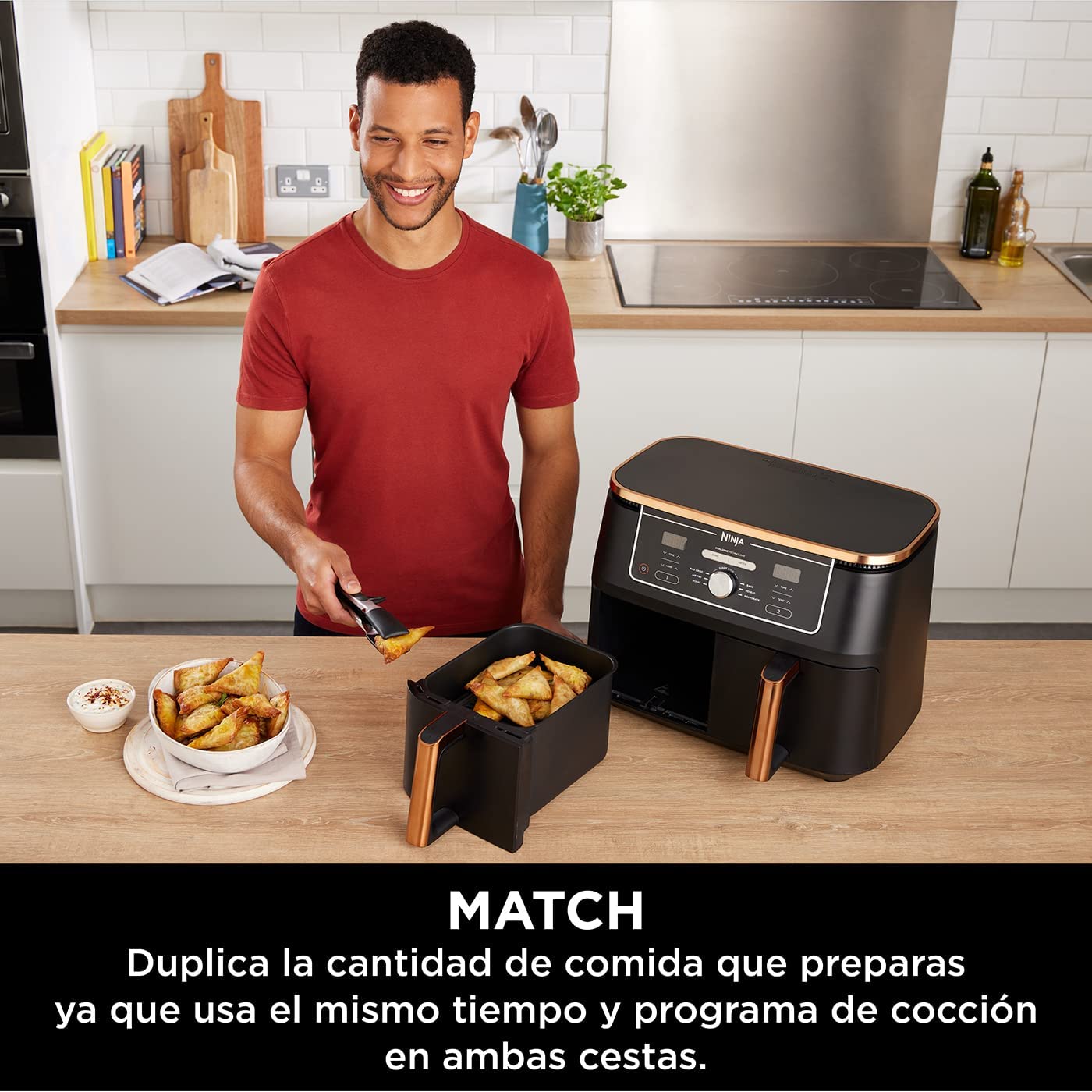 Ninja Foodi MAX Airfryer [AF400EUCP] Edição Exclusiva Cobre, 2 gavetas, 9,5 L