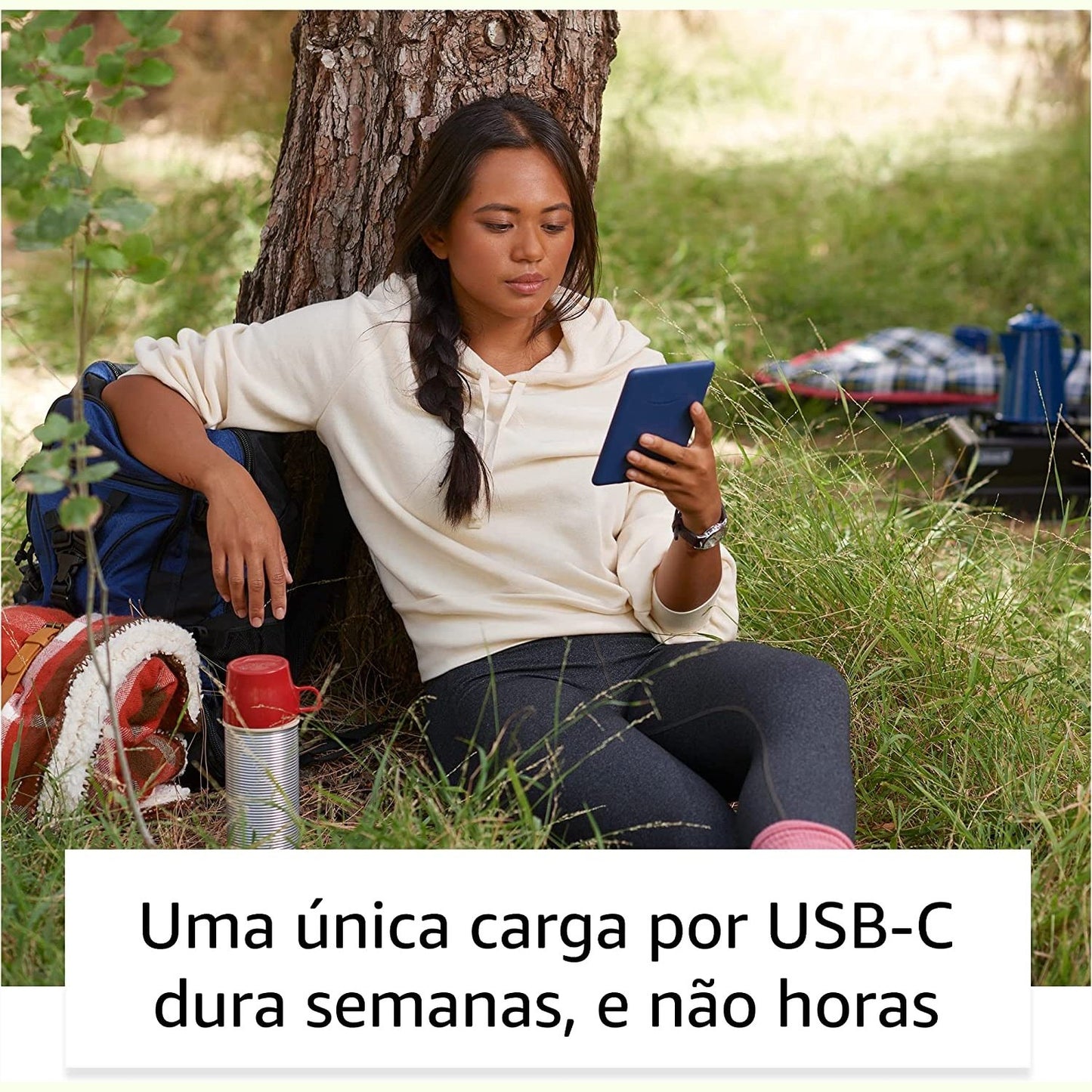 Novo Kindle 2022– Ecrã de alta resolução de 300 ppi de 6” e 16GB | Sem anúncios | Azul