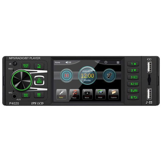 Auto-rádio DIN 1 P4020 IPS 3.8 Cor | Bluetooth | USB | SD | AUX