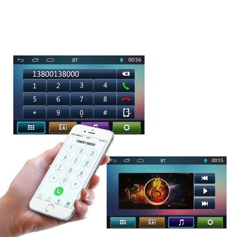 Autorádio 2 DIN RK-7160G Bluetooth/Link de espelho/USB/Micro SD/controle remoto
