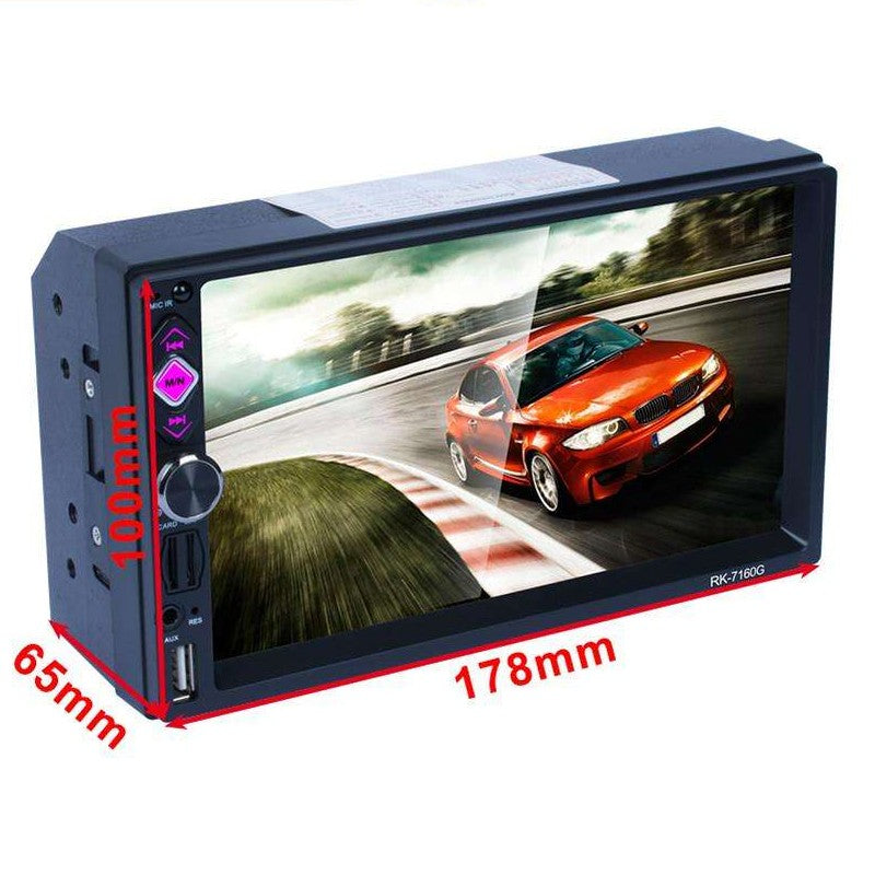 Autorádio 2 DIN RK-7160G Bluetooth/Link de espelho/USB/Micro SD/controle remoto