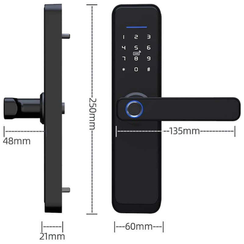 Fechadura Inteligente Zemismart X2 Dupla 180x22mm