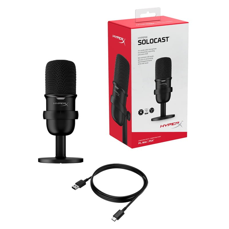 HyperX SoloCast Microfone Gaming USB