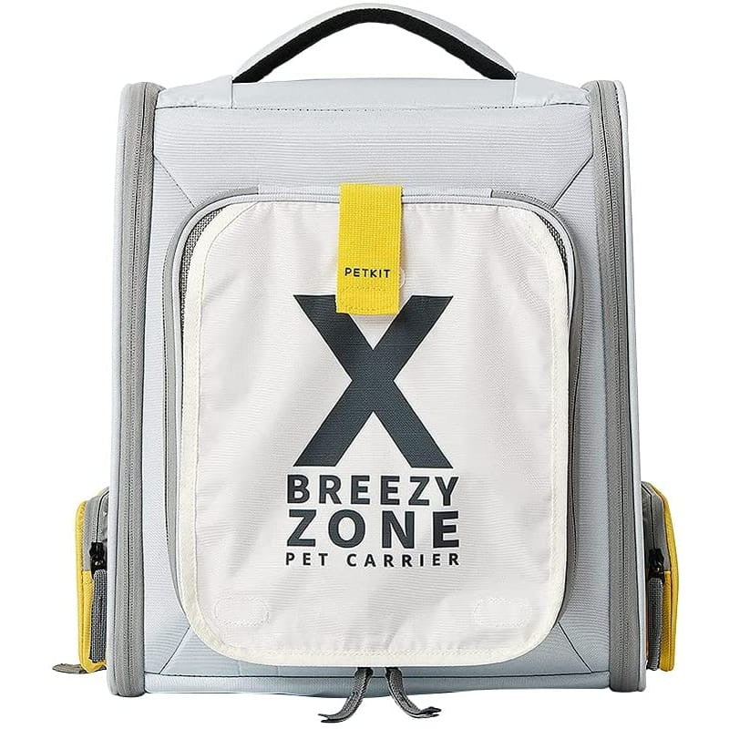 Mochila para transporte de animais de estimação Breezy xZone Pet Carrier Cinza