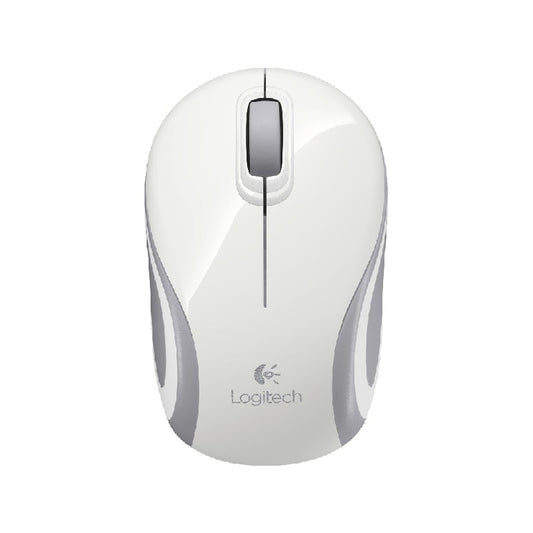Mini mouse sem fio Logitech M187 branco - 100 DPI