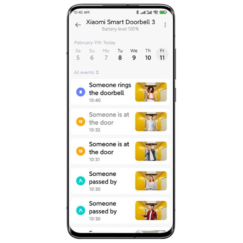 Vídeo Porteiro Wifi Sem Fio Xiaomi Smart Doorbell 3